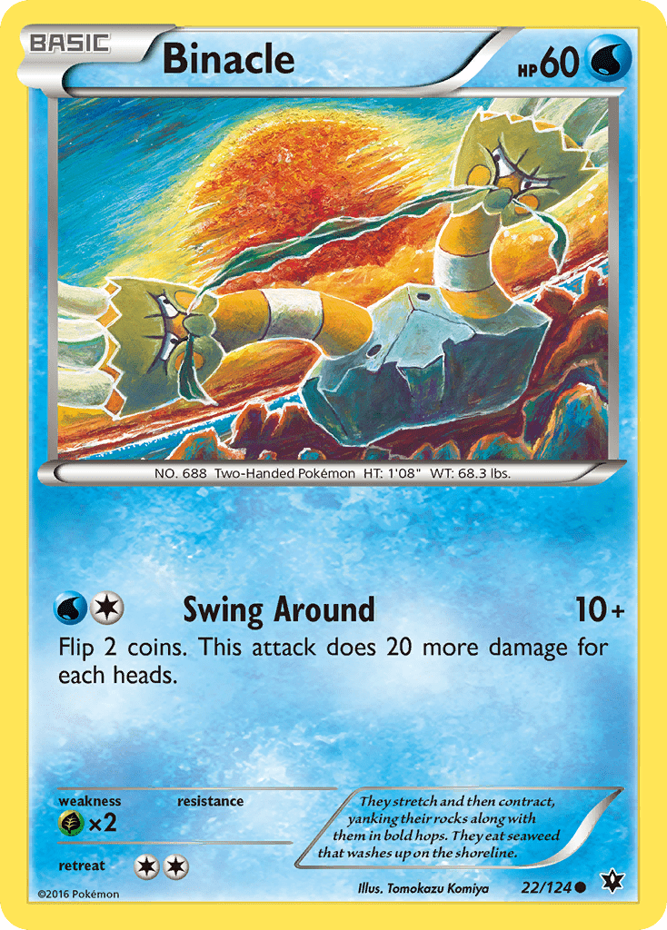 Binacle (22/124) [XY: Fates Collide] Pokemon Single Pokémon  | Multizone: Comics And Games