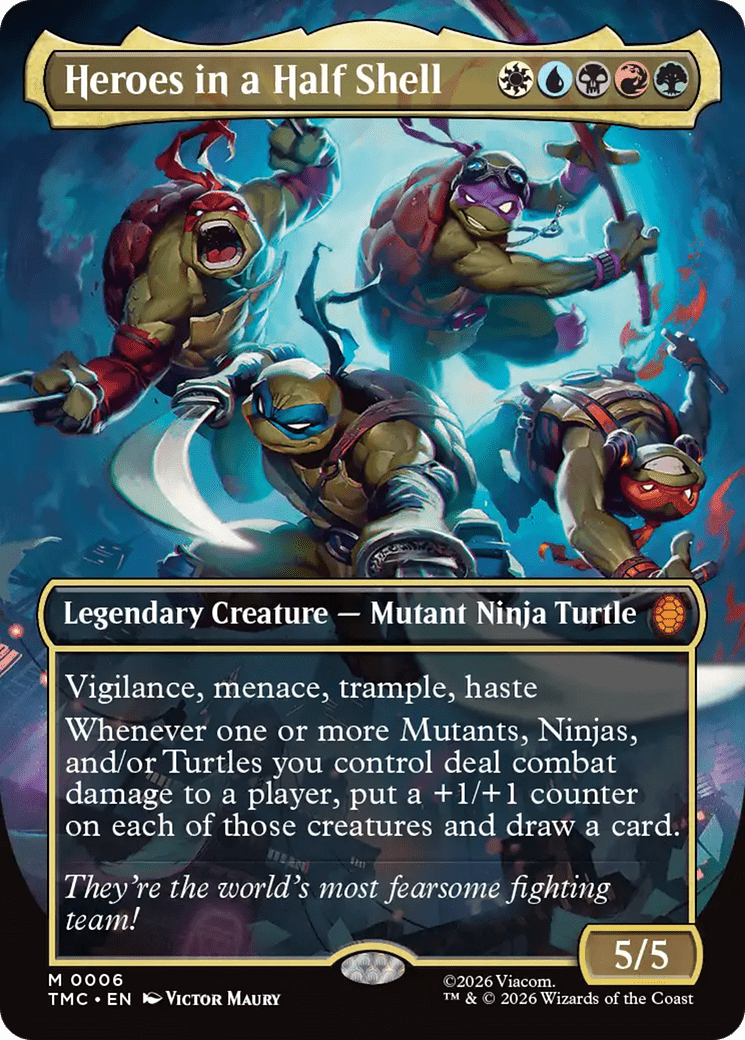 Heroes in a Half Shell (Borderless) [Teenage Mutant Ninja Turtles Commander] MTG Single Magic: The Gathering  | Multizone: Comics And Games
