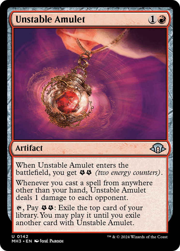 Unstable Amulet [Modern Horizons 3] MTG Single Magic: The Gathering  | Multizone: Comics And Games