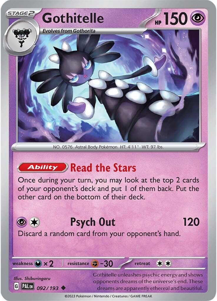 Gothitelle (092/193) [Scarlet & Violet: Paldea Evolved] Pokemon Single Pokémon  | Multizone: Comics And Games