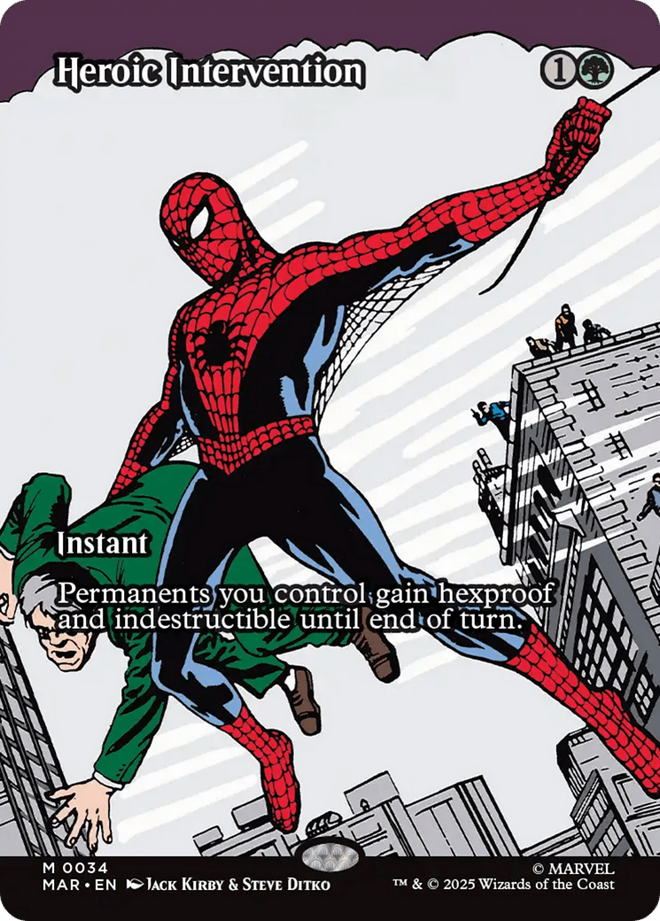 Heroic Intervention (Borderless) [Marvel Universe: Eternal-Legal] MTG Single Magic: The Gathering  | Multizone: Comics And Games
