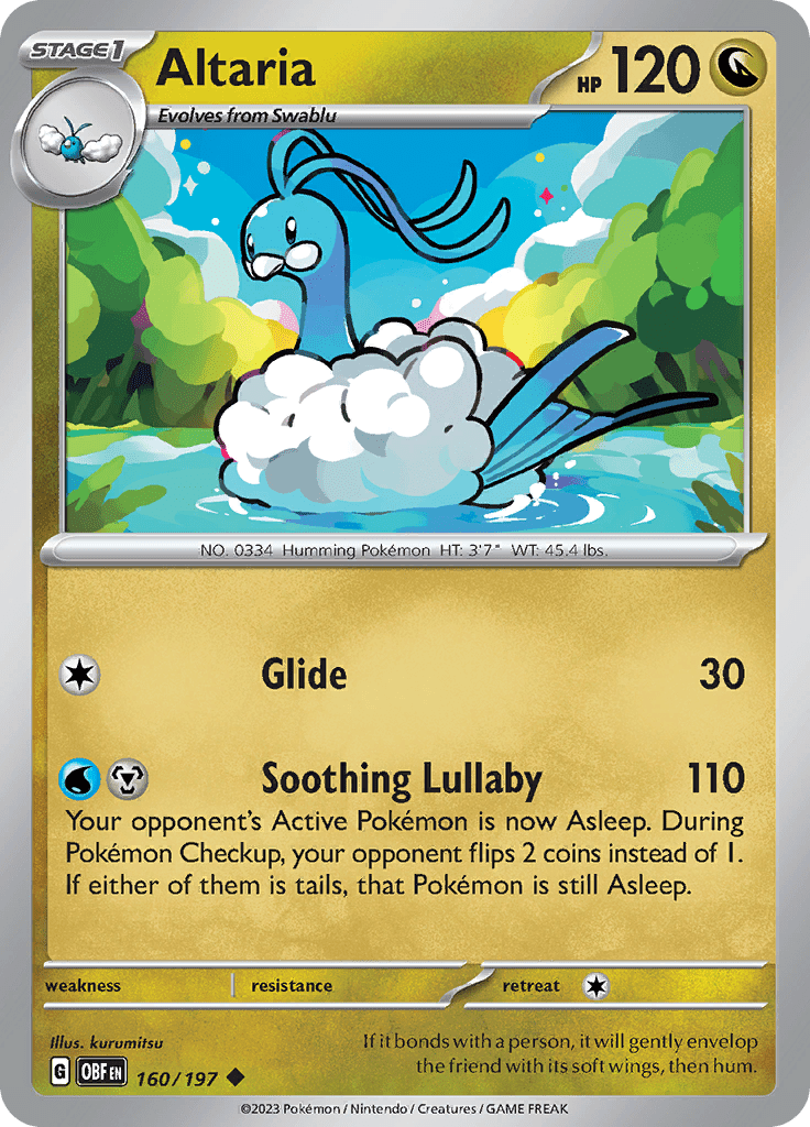 Altaria (160/197) [Scarlet & Violet: Obsidian Flames] Pokemon Single Pokémon  | Multizone: Comics And Games