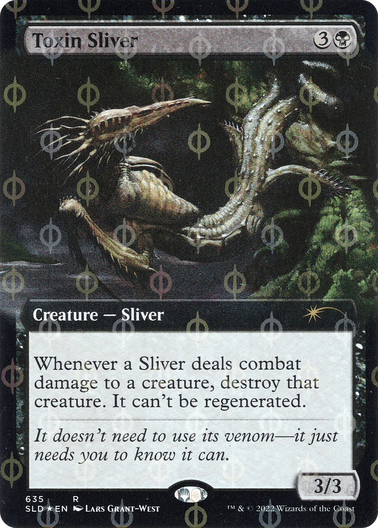 Toxin Sliver (Extended Art) (Step-and-Compleat Foil) [Secret Lair Drop Promos] MTG Single Magic: The Gathering  | Multizone: Comics And Games