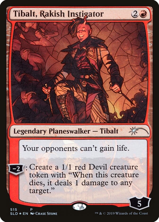 Tibalt, Rakish Instigator (Stained Glass) [Secret Lair Drop Promos] MTG Single Magic: The Gathering  | Multizone: Comics And Games