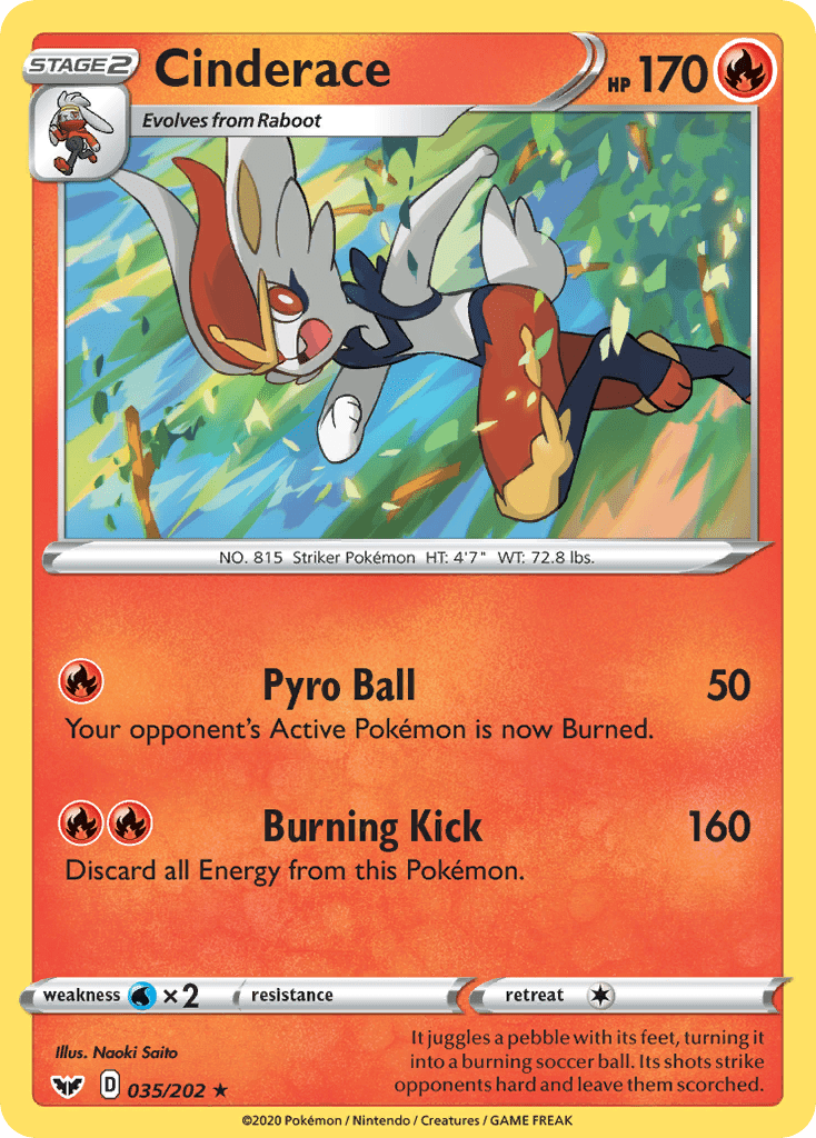 Cinderace (035/202) [Sword & Shield: Base Set] Pokemon Single Pokémon  | Multizone: Comics And Games