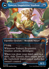 Tamiyo, Inquisitive Student // Tamiyo, Seasoned Scholar (Borderless) (Textured Foil) [Modern Horizons 3] MTG Single Magic: The Gathering  | Multizone: Comics And Games