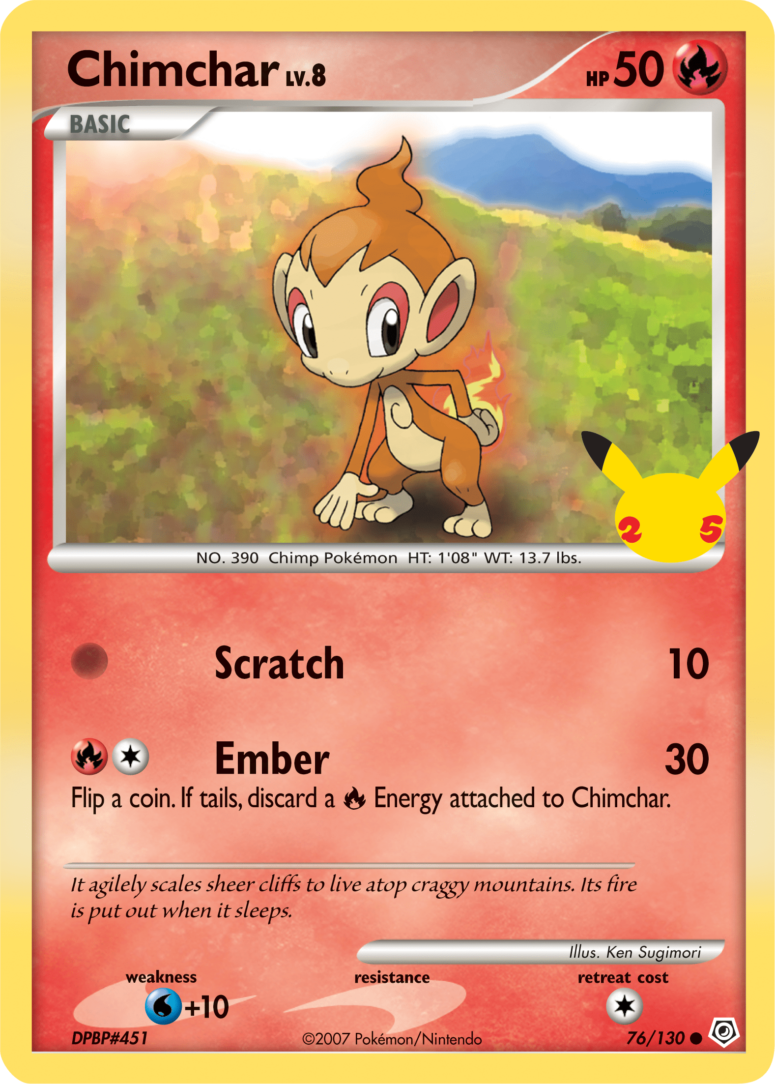 Chimchar (76/130) (Jumbo Card) [First Partner Pack] Pokemon Single Pokémon  | Multizone: Comics And Games