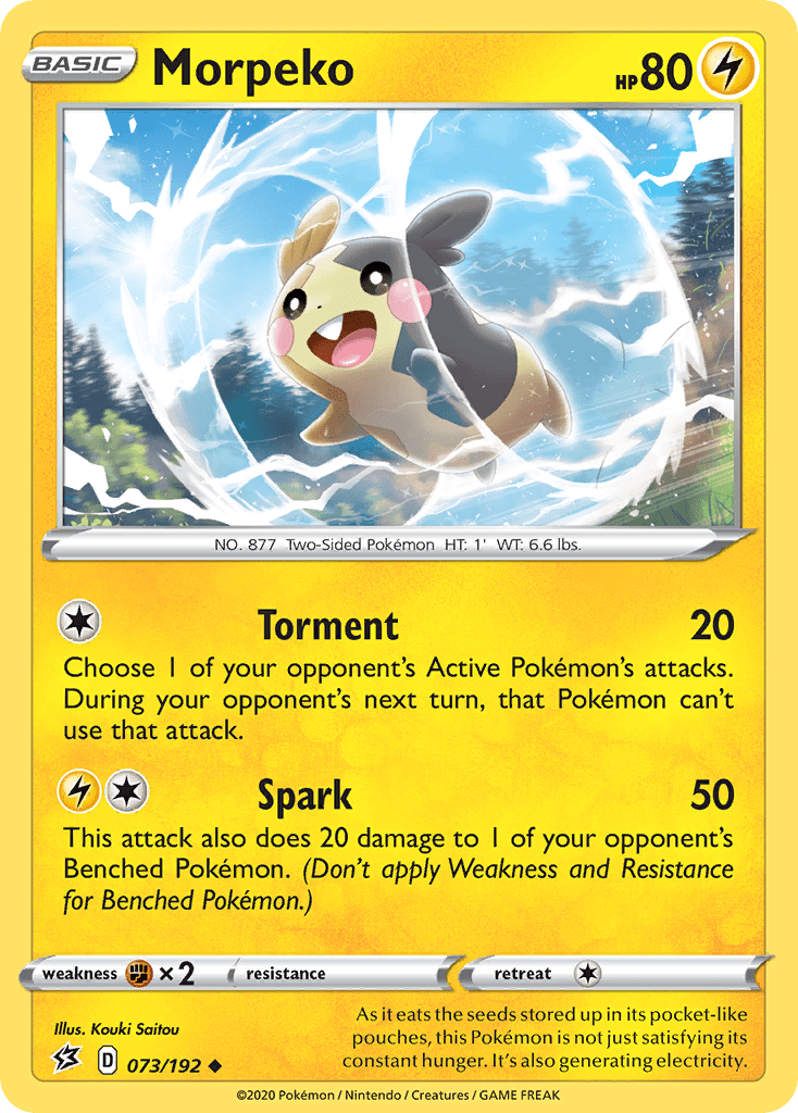 Morpeko (073/192) [Sword & Shield: Rebel Clash] Pokemon Single Pokémon  | Multizone: Comics And Games