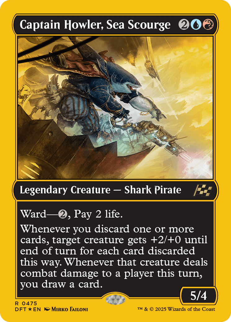 Captain Howler, Sea Scourge (First-Place Foil) [Aetherdrift] MTG Single Magic: The Gathering  | Multizone: Comics And Games