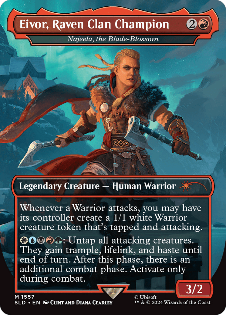 Eivor, Raven Clan Champion - Najeela, the Blade-Blossom [Secret Lair Drop Series] MTG Single Magic: The Gathering  | Multizone: Comics And Games