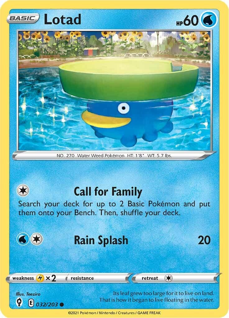 Lotad (032/203) [Sword & Shield: Evolving Skies] Pokemon Single Pokémon  | Multizone: Comics And Games
