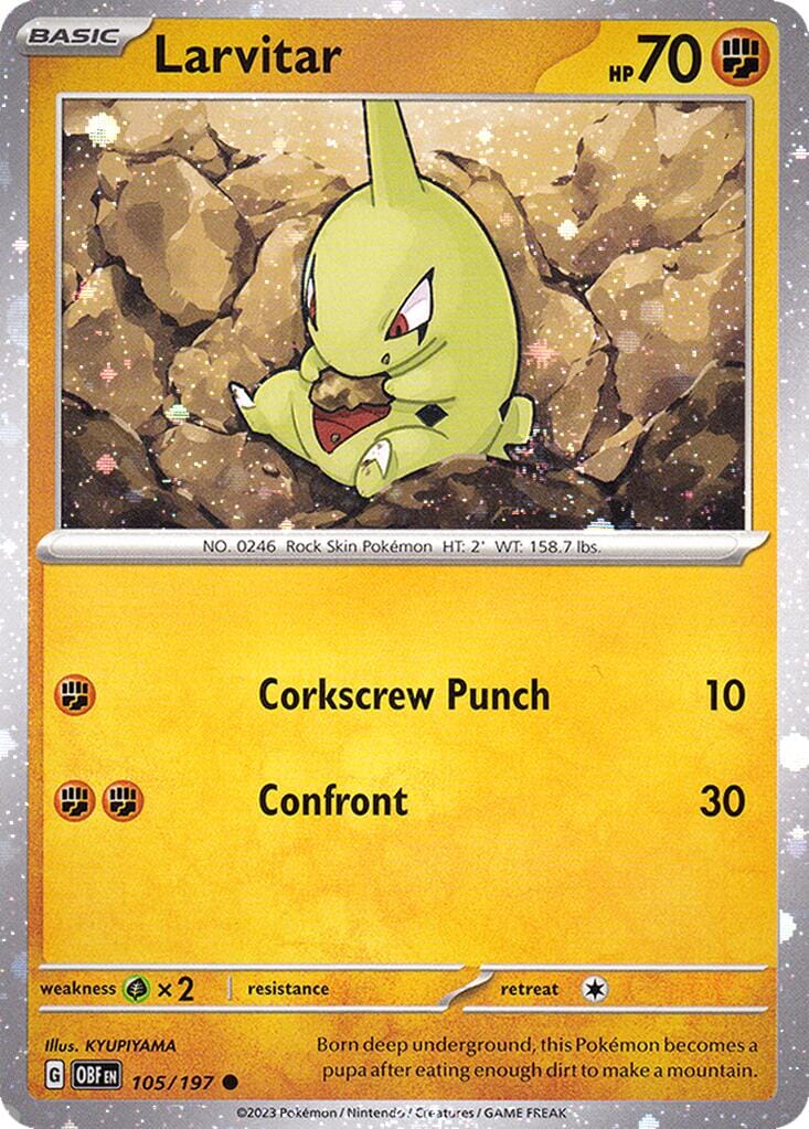 Larvitar (105/197) (Cosmos Holo) [Miscellaneous Cards] Pokemon Single Pokémon  | Multizone: Comics And Games