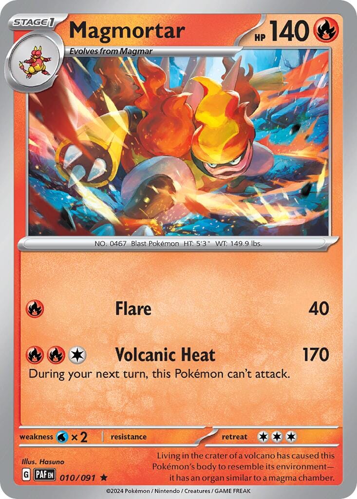 Magmortar (010/091) (Theme Deck Exclusive) [Scarlet & Violet: Paldean Fates] Pokemon Single Pokémon  | Multizone: Comics And Games