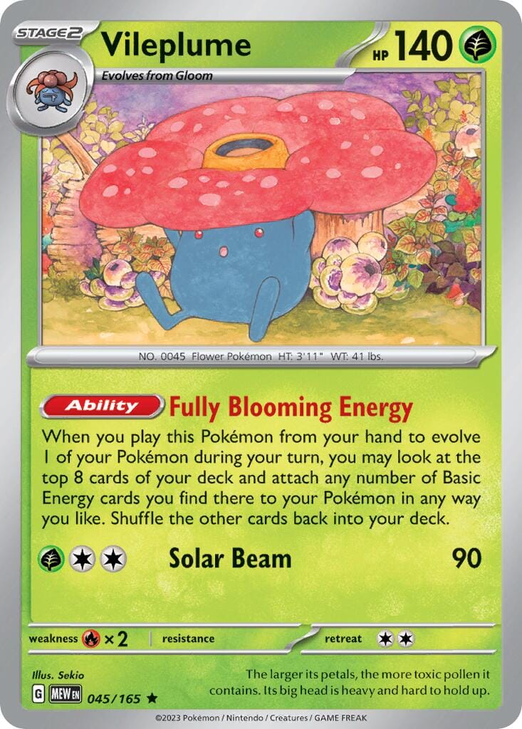 Vileplume (045/165) (Theme Deck Exclusive) [Scarlet & Violet 151] Pokemon Single Pokémon  | Multizone: Comics And Games