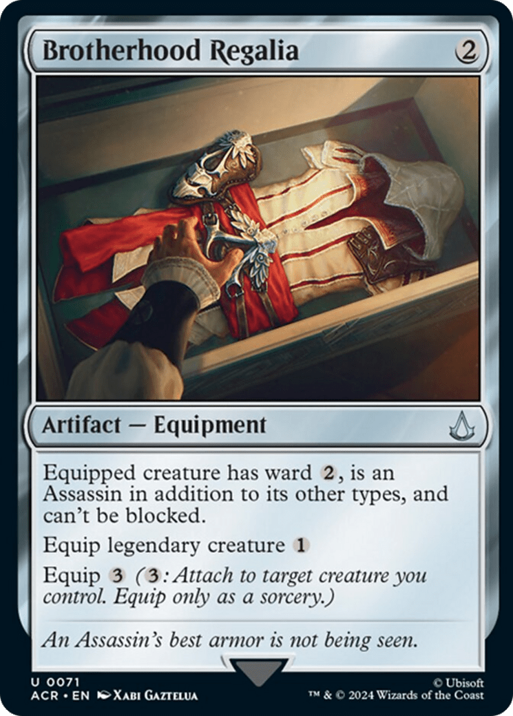 Brotherhood Regalia [Assassin's Creed] MTG Single Magic: The Gathering  | Multizone: Comics And Games