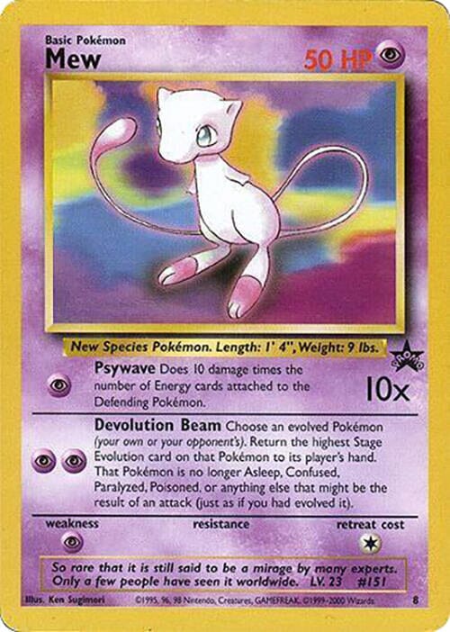 Mew (8) (Glossy Finish) [Wizards of the Coast: Black Star Promos] Pokemon Single Pokémon  | Multizone: Comics And Games