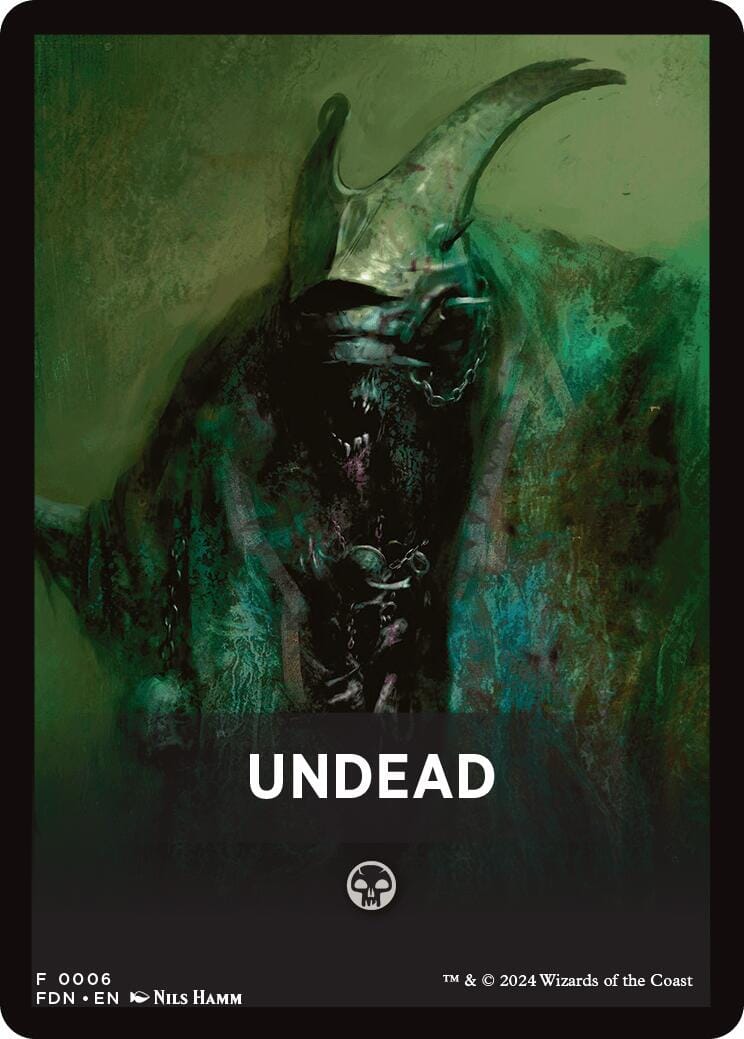 Undead Theme Card [Foundations Tokens] MTG Single Magic: The Gathering  | Multizone: Comics And Games