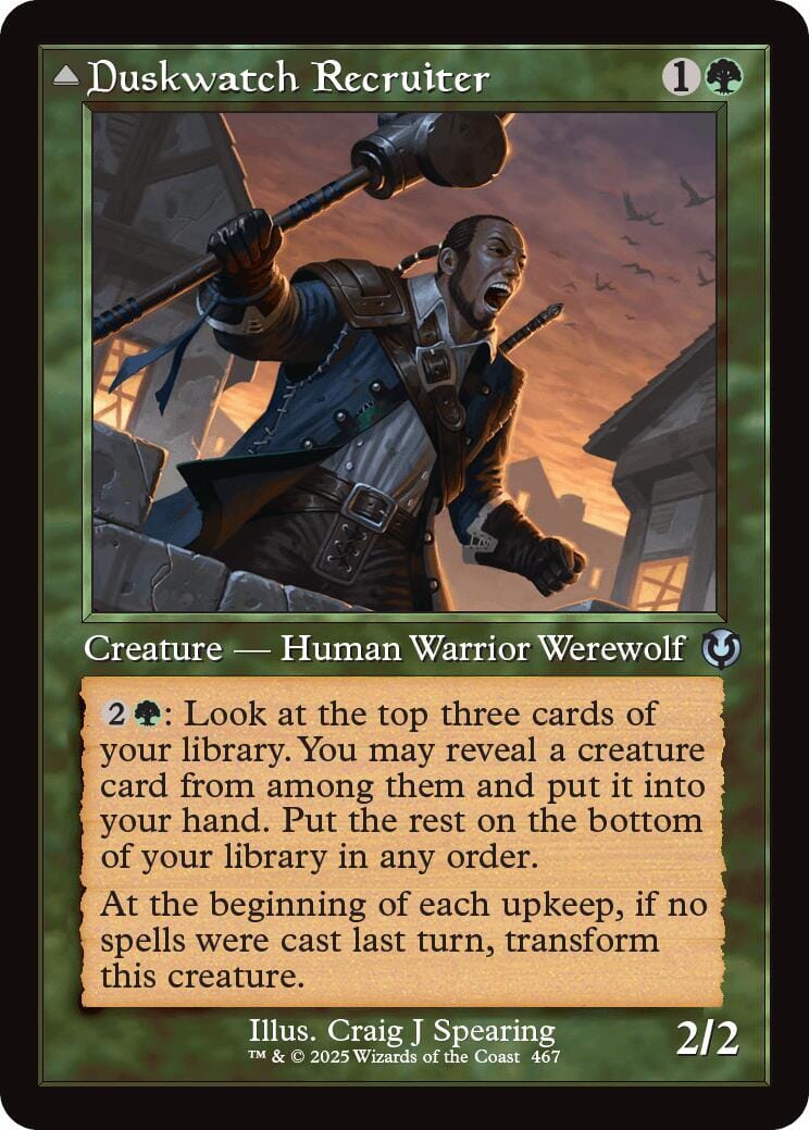 Duskwatch Recruiter // Krallenhorde Howler (Retro Frame) [Innistrad Remastered] MTG Single Magic: The Gathering  | Multizone: Comics And Games