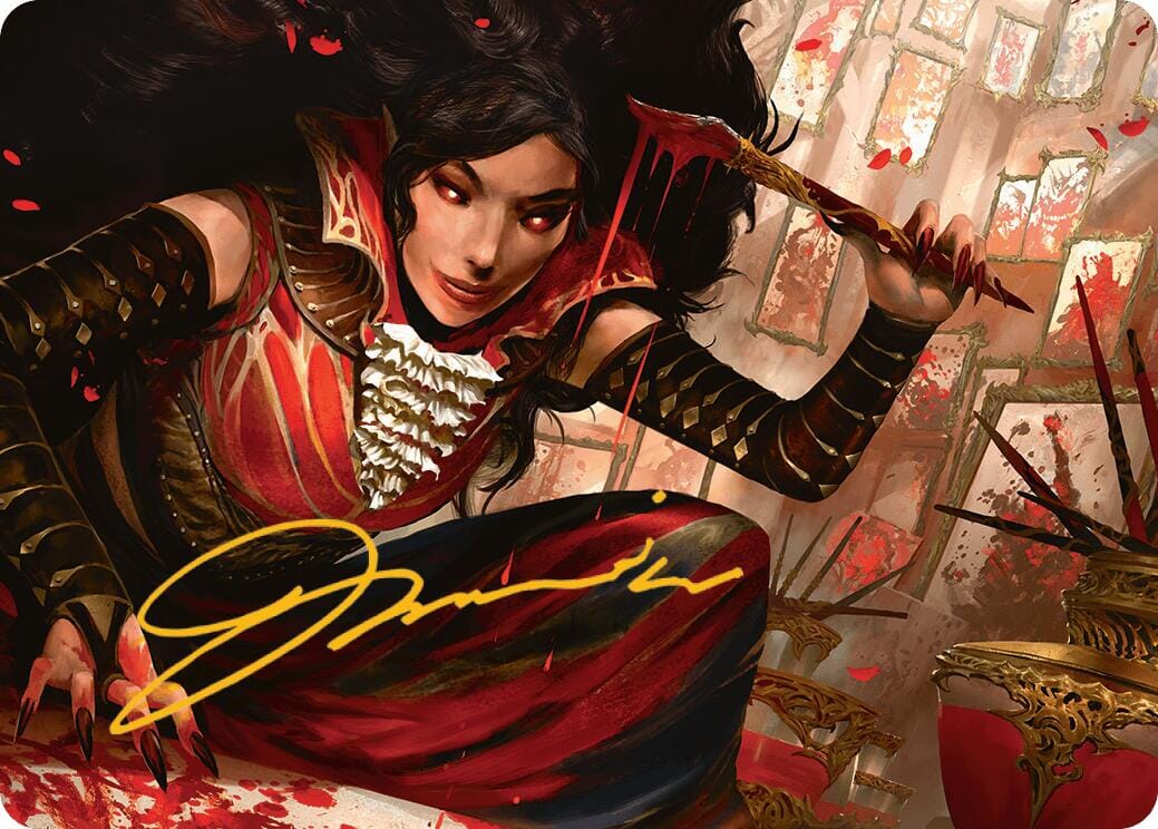 Blood Artist Art Card (Gold-Stamped Signature) [Innistrad Remastered Art Series] MTG Single Magic: The Gathering  | Multizone: Comics And Games