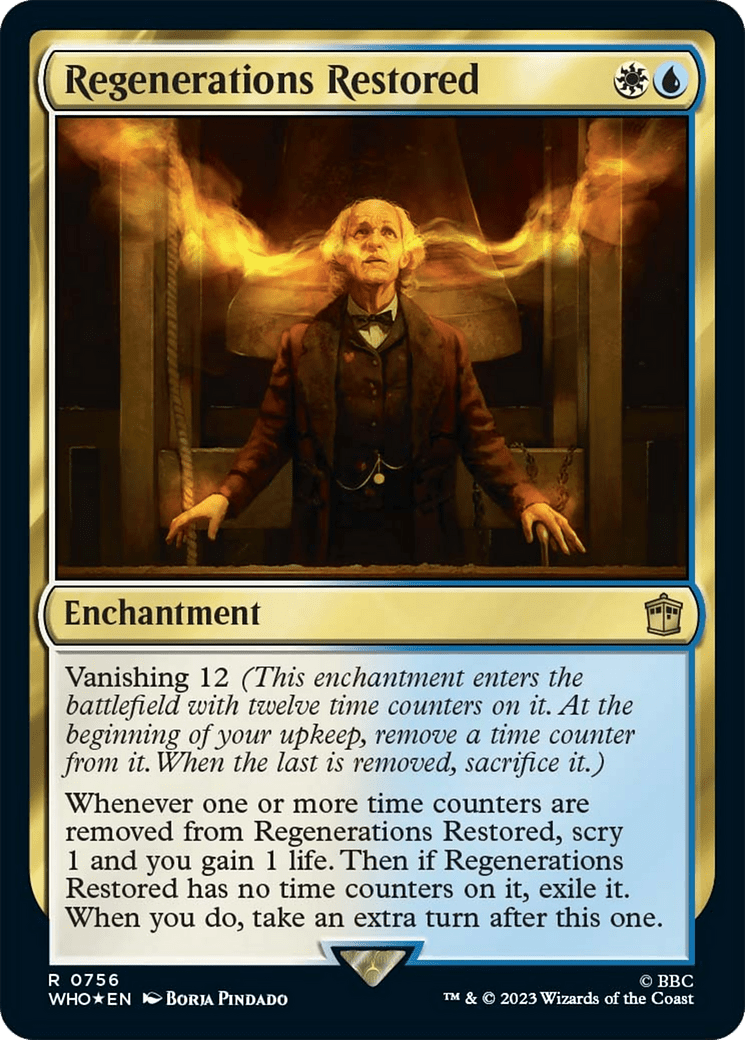 Regenerations Restored (Surge Foil) [Doctor Who] MTG Single Magic: The Gathering  | Multizone: Comics And Games