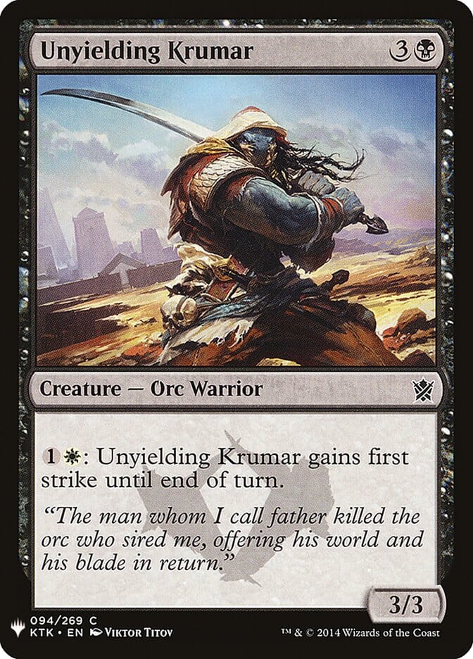 Unyielding Krumar [Mystery Booster] MTG Single Magic: The Gathering  | Multizone: Comics And Games