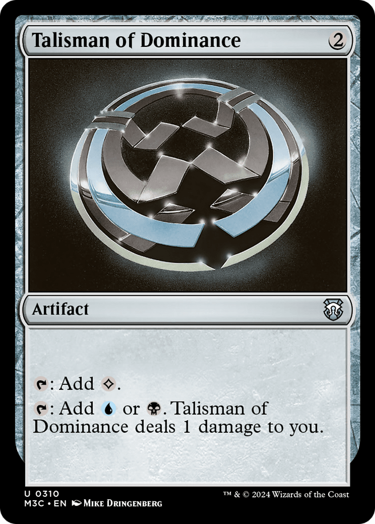 Talisman of Dominance (Ripple Foil) [Modern Horizons 3 Commander] MTG Single Magic: The Gathering  | Multizone: Comics And Games