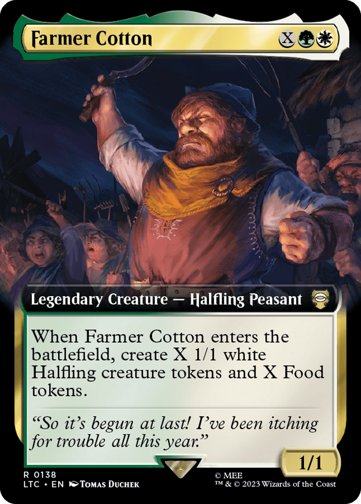 Farmer Cotton (Extended Art) [The Lord of the Rings: Tales of Middle-Earth Commander] MTG Single Magic: The Gathering  | Multizone: Comics And Games