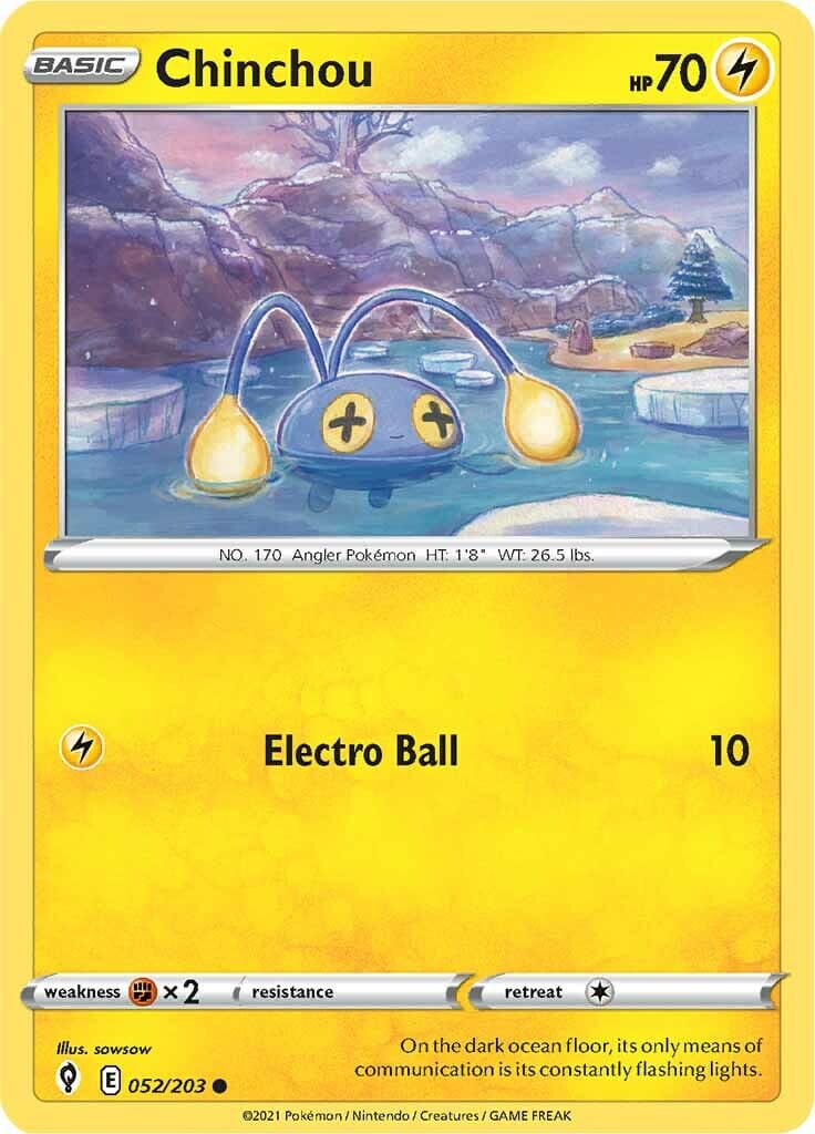 Chinchou (052/203) [Sword & Shield: Evolving Skies] Pokemon Single Pokémon  | Multizone: Comics And Games