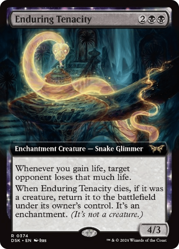 Enduring Tenacity (Extended Art) [Duskmourn: House of Horror] MTG Single Magic: The Gathering  | Multizone: Comics And Games
