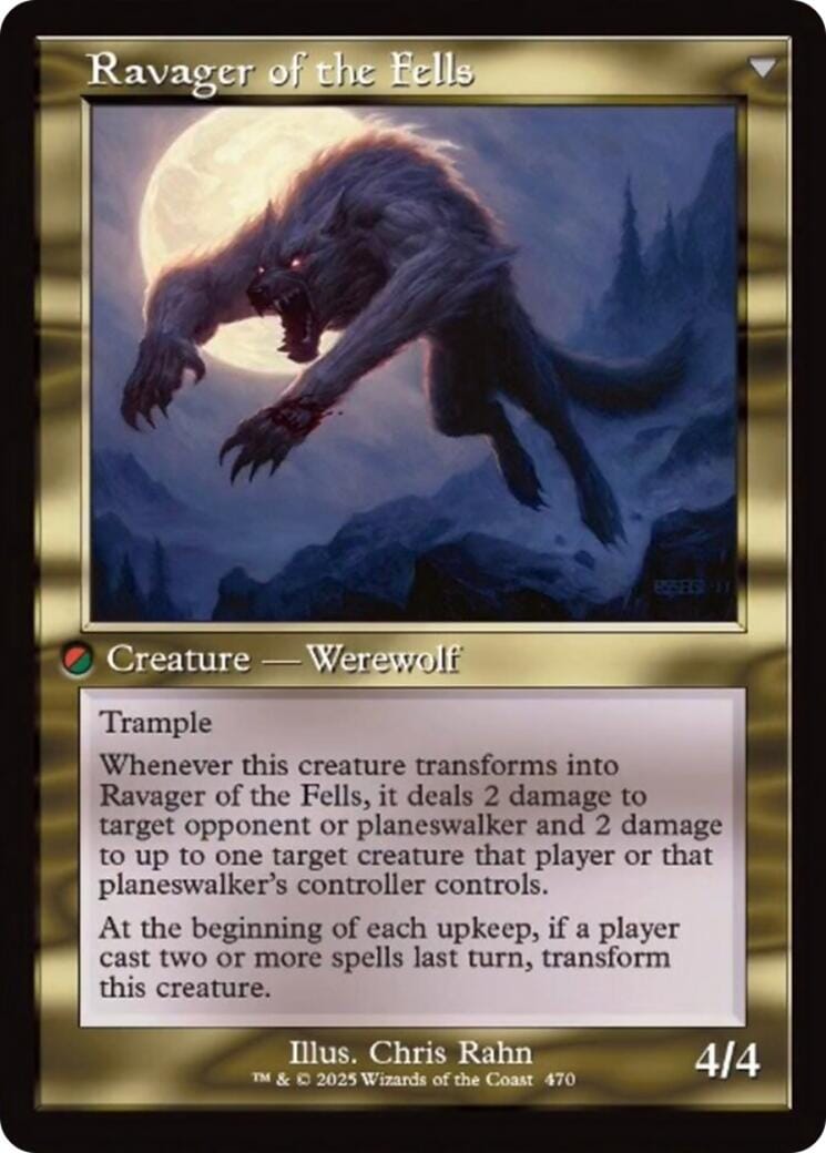Huntmaster of the Fells // Ravager of the Fells (Retro Frame) [Innistrad Remastered] MTG Single Magic: The Gathering  | Multizone: Comics And Games