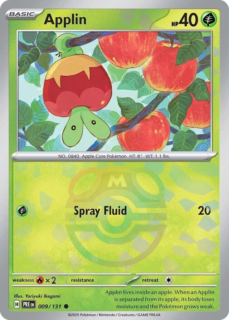 Applin (009/131) (Master Ball Pattern) [Scarlet & Violet: Prismatic Evolutions] Pokemon Single Pokémon  | Multizone: Comics And Games