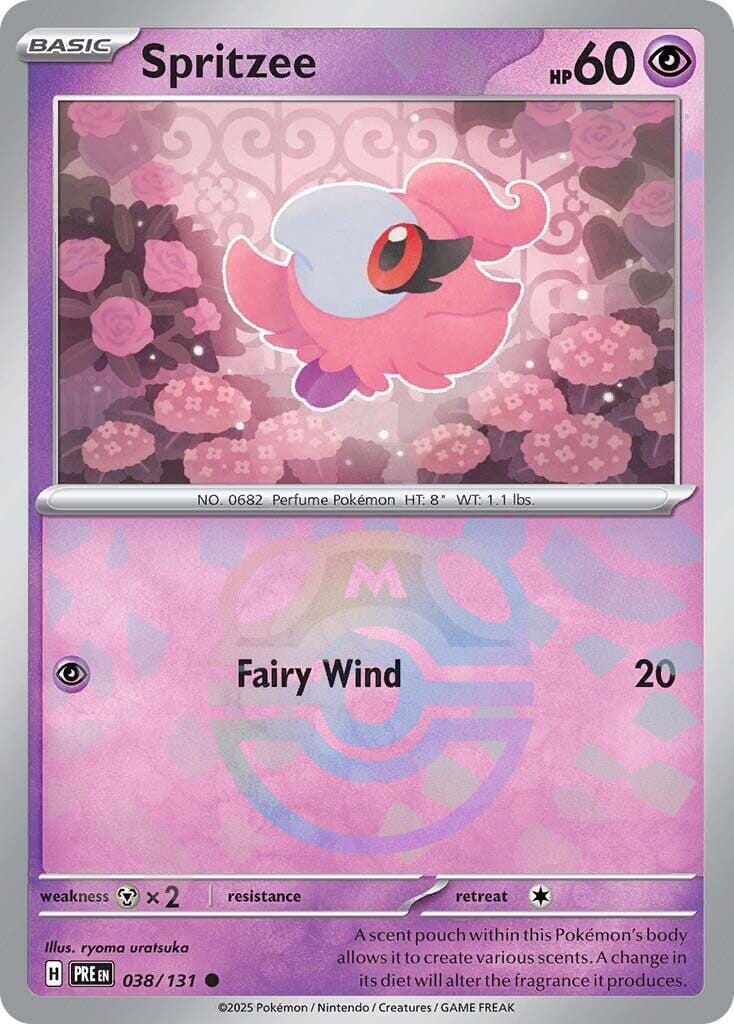 Spritzee (038/131) (Master Ball Pattern) [Scarlet & Violet: Prismatic Evolutions] Pokemon Single Pokémon  | Multizone: Comics And Games