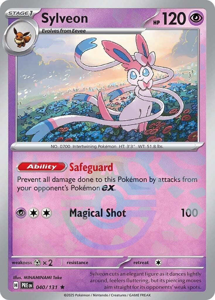 Sylveon (040/131) (Master Ball Pattern) [Scarlet & Violet: Prismatic Evolutions] Pokemon Single Pokémon  | Multizone: Comics And Games