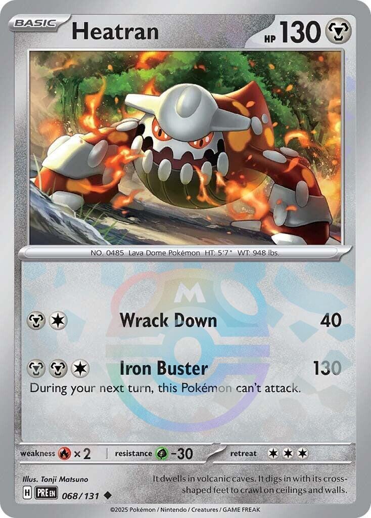 Heatran (068/131) (Master Ball Pattern) [Scarlet & Violet: Prismatic Evolutions] Pokemon Single Pokémon  | Multizone: Comics And Games