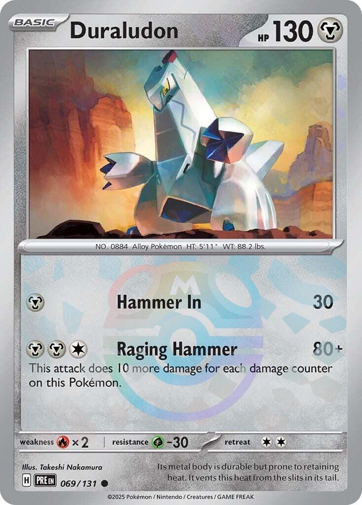 Duraludon (069/131) (Master Ball Pattern) [Scarlet & Violet: Prismatic Evolutions] Pokemon Single Pokémon  | Multizone: Comics And Games