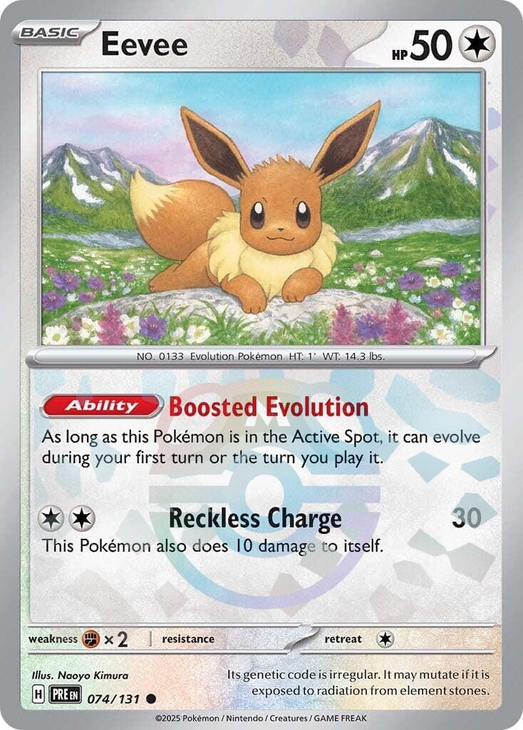 Eevee (074/131) (Master Ball Pattern) [Scarlet & Violet: Prismatic Evolutions] Pokemon Single Pokémon  | Multizone: Comics And Games