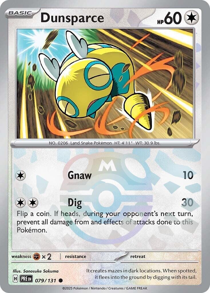 Dunsparce (079/131) (Master Ball Pattern) [Scarlet & Violet: Prismatic Evolutions] Pokemon Single Pokémon  | Multizone: Comics And Games