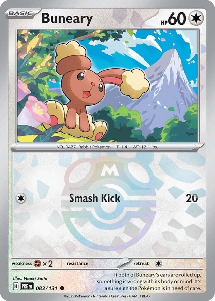 Buneary (083/131) (Master Ball Pattern) [Scarlet & Violet: Prismatic Evolutions] Pokemon Single Pokémon  | Multizone: Comics And Games