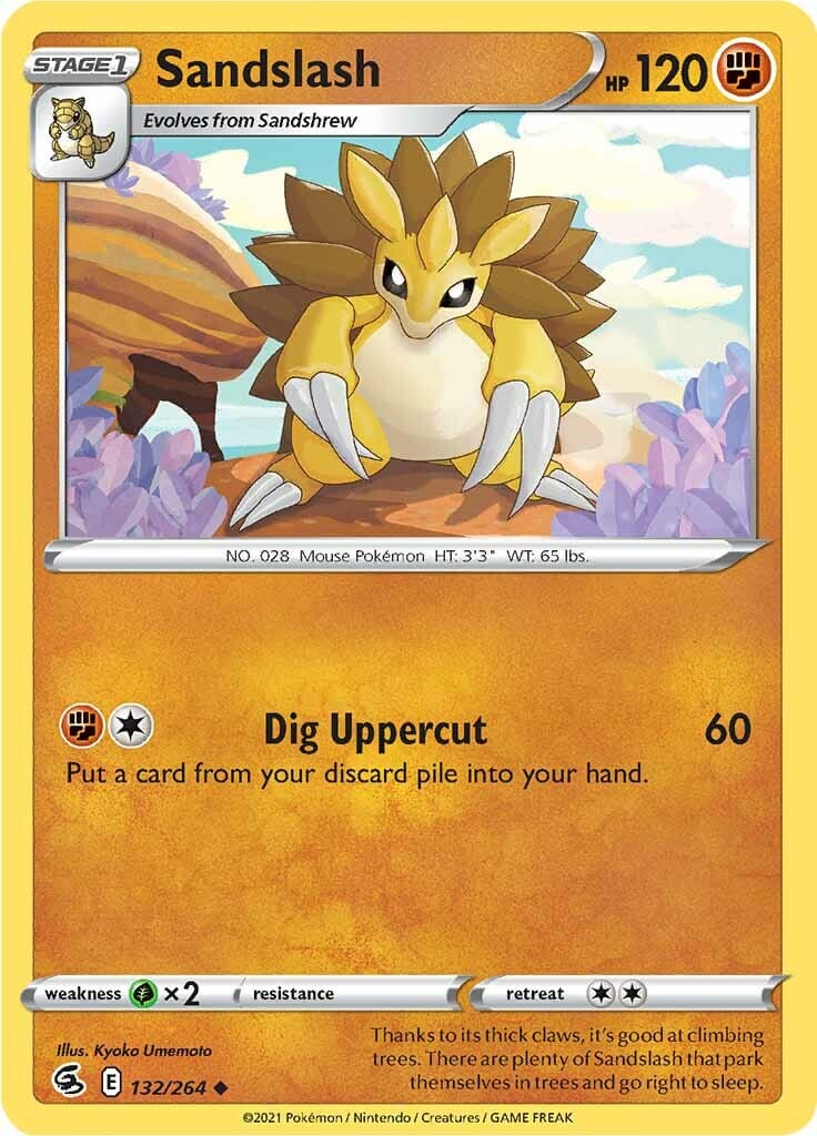 Sandslash (132/264) [Sword & Shield: Fusion Strike] Pokemon Single Pokémon  | Multizone: Comics And Games