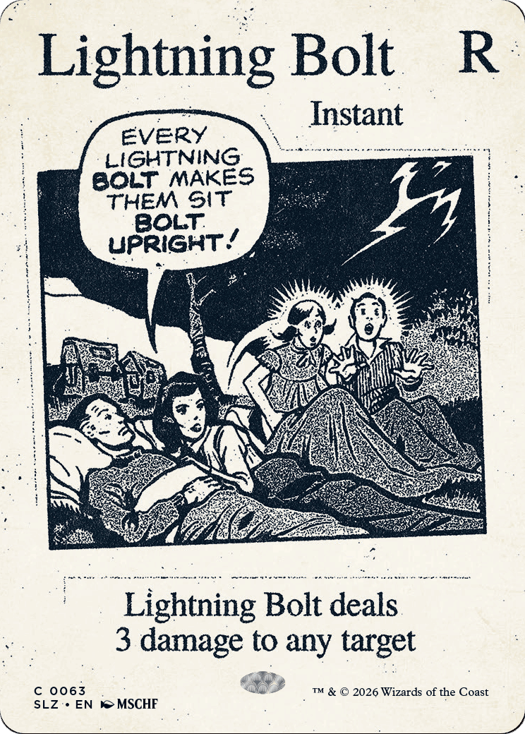 Lightning Bolt (0063) [Secret Lair x MSCHF: The Zeta Set] MTG Single Magic: The Gathering  | Multizone: Comics And Games