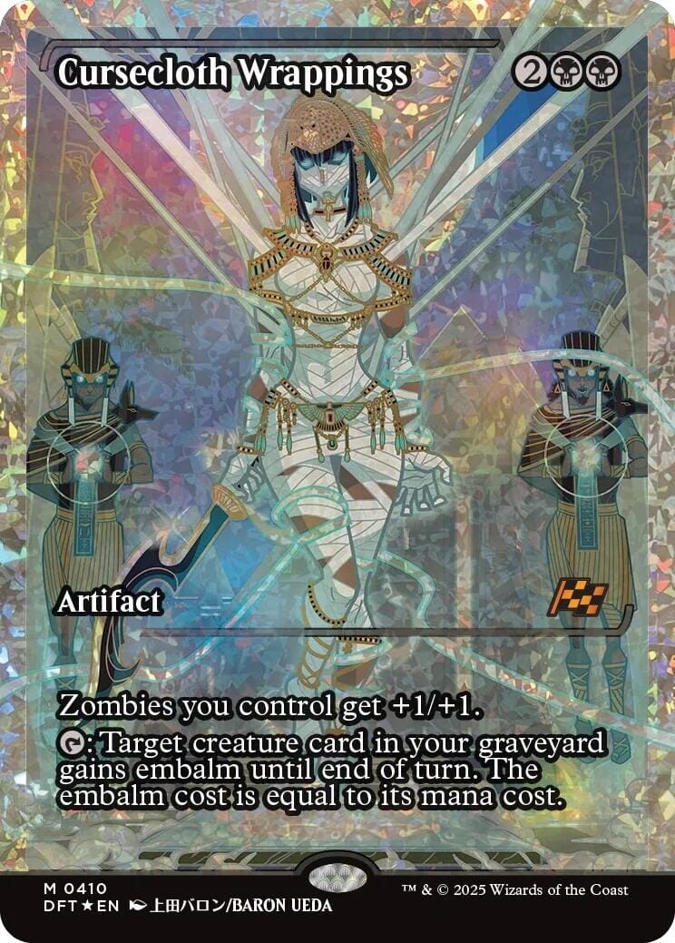 Cursecloth Wrappings (Showcase Fracture Foil) (Japanese) [Aetherdrift] MTG Single Magic: The Gathering  | Multizone: Comics And Games