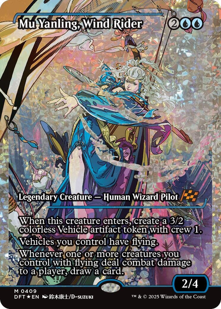 Mu Yanling, Wind Rider (Showcase Fracture Foil) (Japanese) [Aetherdrift] MTG Single Magic: The Gathering  | Multizone: Comics And Games
