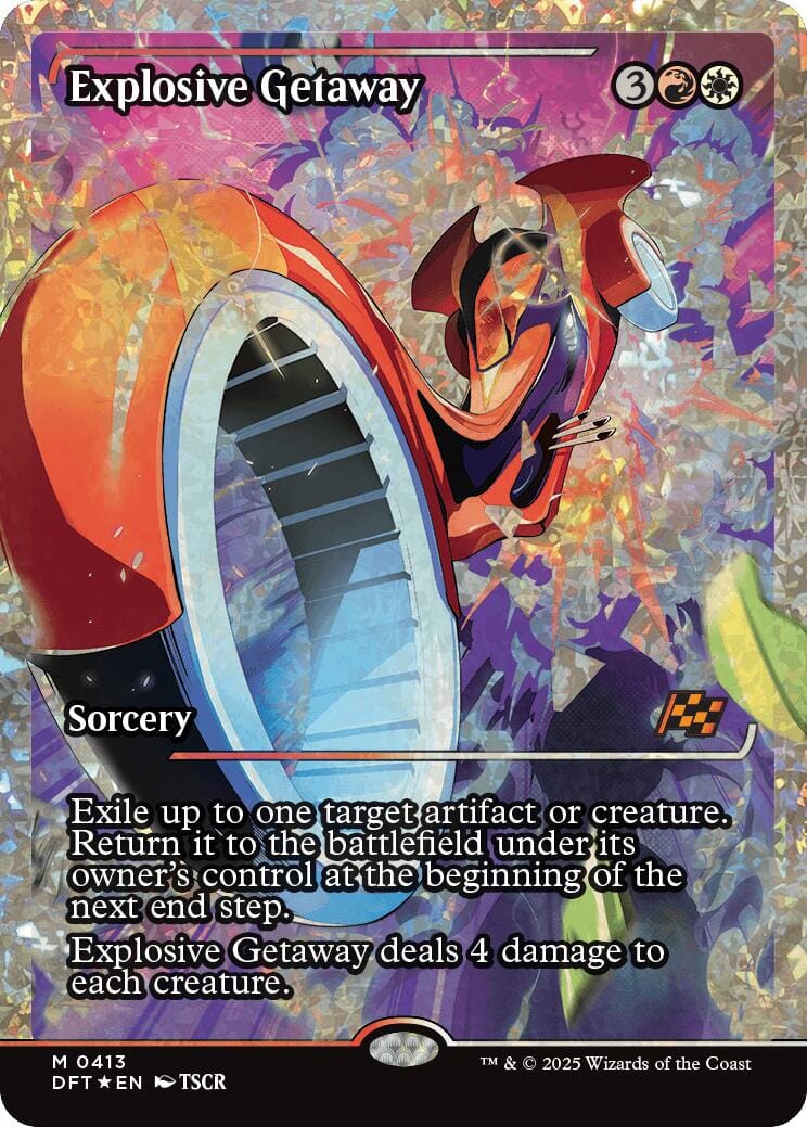 Explosive Getaway (Showcase Fracture Foil) (Japanese) [Aetherdrift] MTG Single Magic: The Gathering  | Multizone: Comics And Games