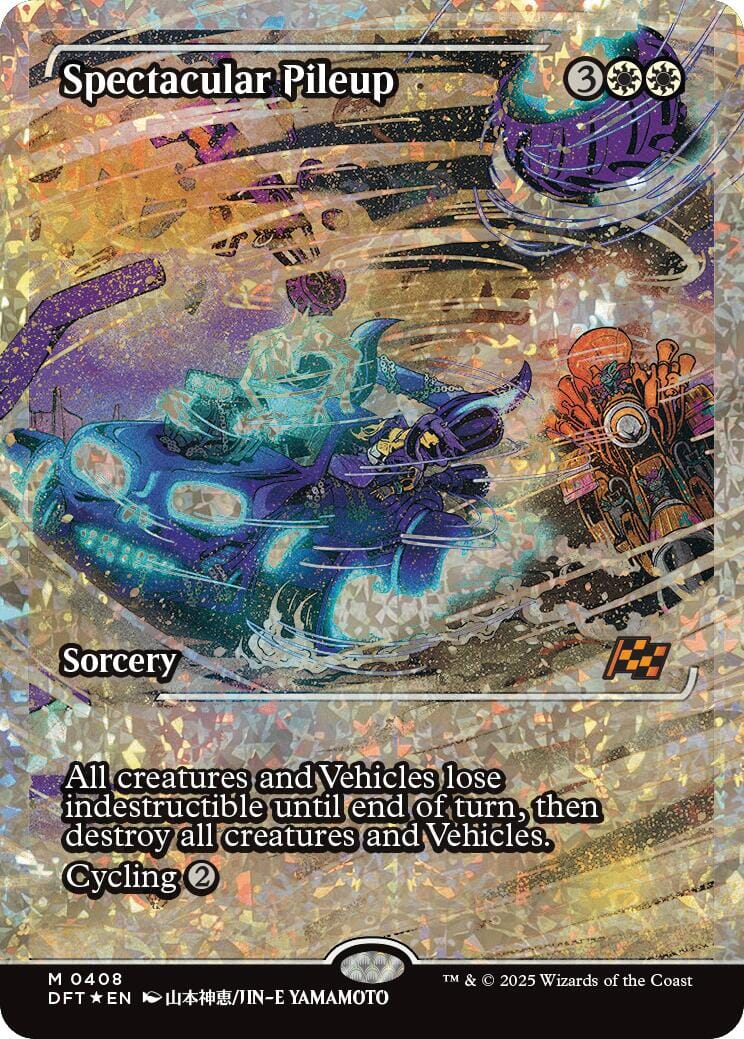 Spectacular Pileup (Showcase Fracture Foil) (Japanese) [Aetherdrift] MTG Single Magic: The Gathering  | Multizone: Comics And Games