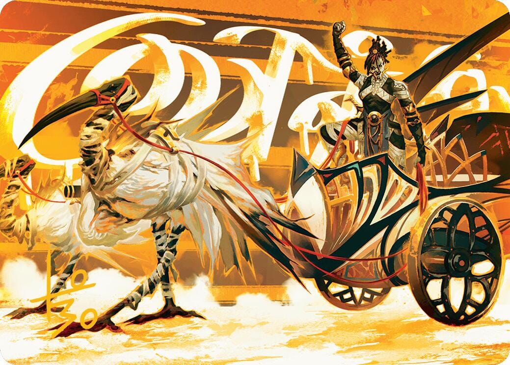 Skyseer's Chariot Art Card (Gold-Stamped Signature) [Aetherdrift Art Series] MTG Single Magic: The Gathering  | Multizone: Comics And Games