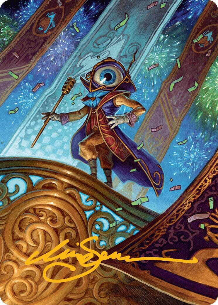 Vnwxt, Verbose Host Art Card (Gold-Stamped Signature) [Aetherdrift Art Series] MTG Single Magic: The Gathering  | Multizone: Comics And Games
