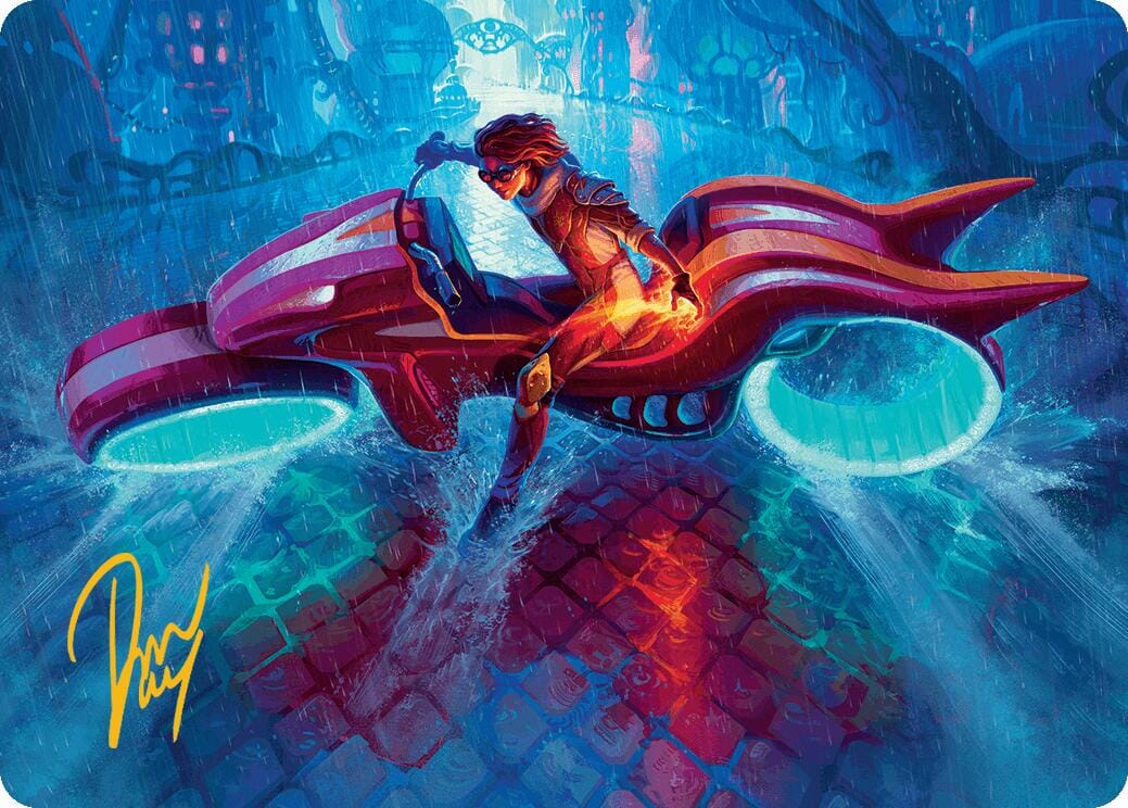 Chandra, Spark Hunter Art Card (Gold-Stamped Signature) [Aetherdrift Art Series] MTG Single Magic: The Gathering  | Multizone: Comics And Games