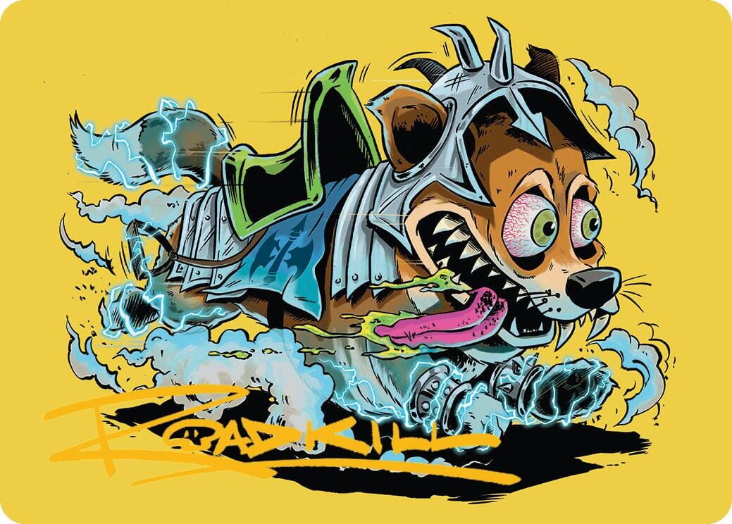 District Mascot Art Card (50/54) (Gold-Stamped Signature) [Aetherdrift Art Series] MTG Single Magic: The Gathering  | Multizone: Comics And Games
