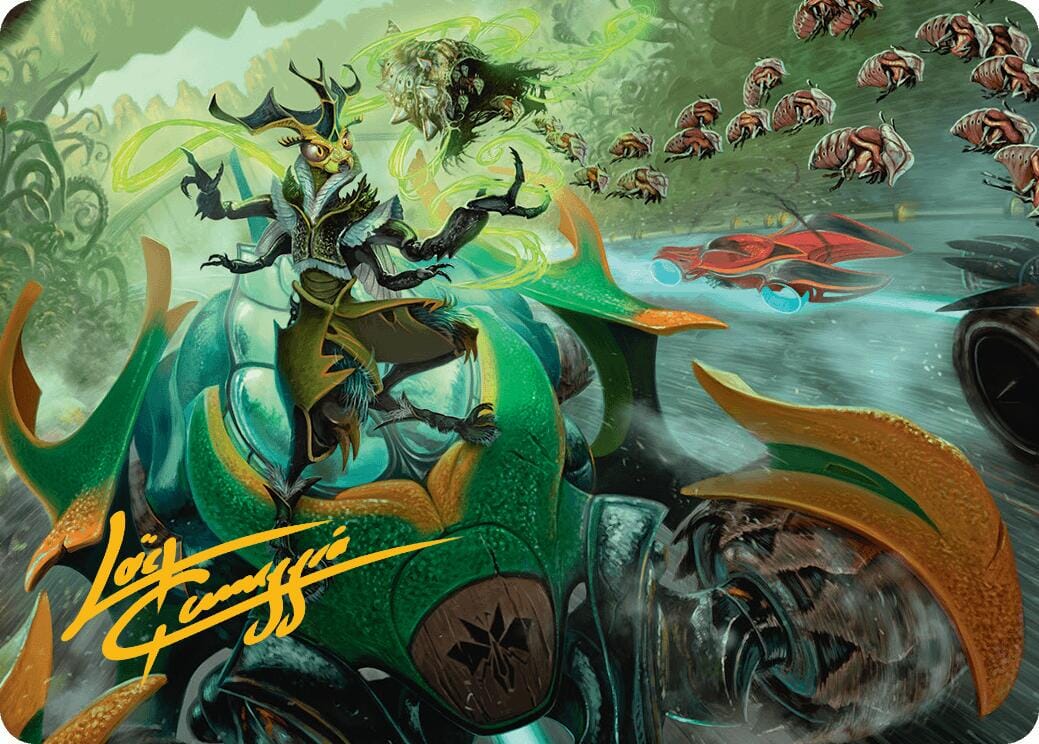 Aatchik, Emerald Radian Art Card (15/54) (Gold-Stamped Signature) [Aetherdrift Art Series] MTG Single Magic: The Gathering  | Multizone: Comics And Games