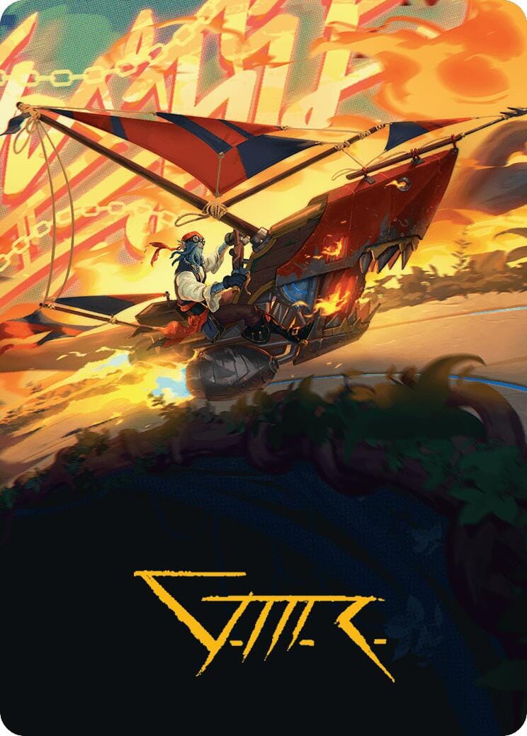 Boosted Sloop Art Card (Gold-Stamped Signature) [Aetherdrift Art Series] MTG Single Magic: The Gathering  | Multizone: Comics And Games